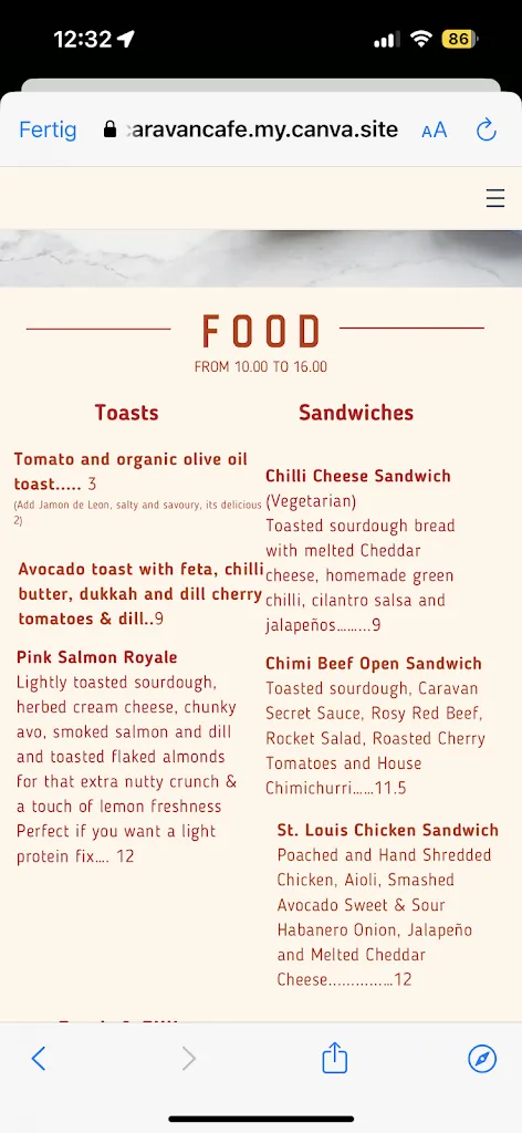 Menu_Caravan Cafe_Serna La_image_2