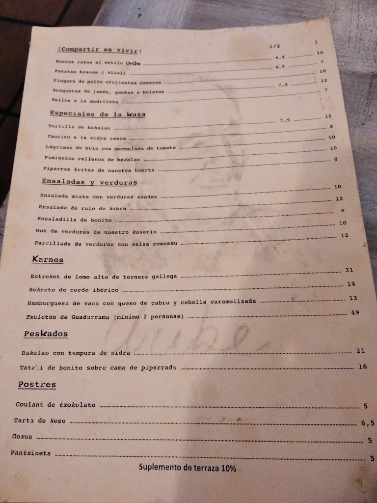 Menu_La Casa Del Sibarita_Torquemada_image_2