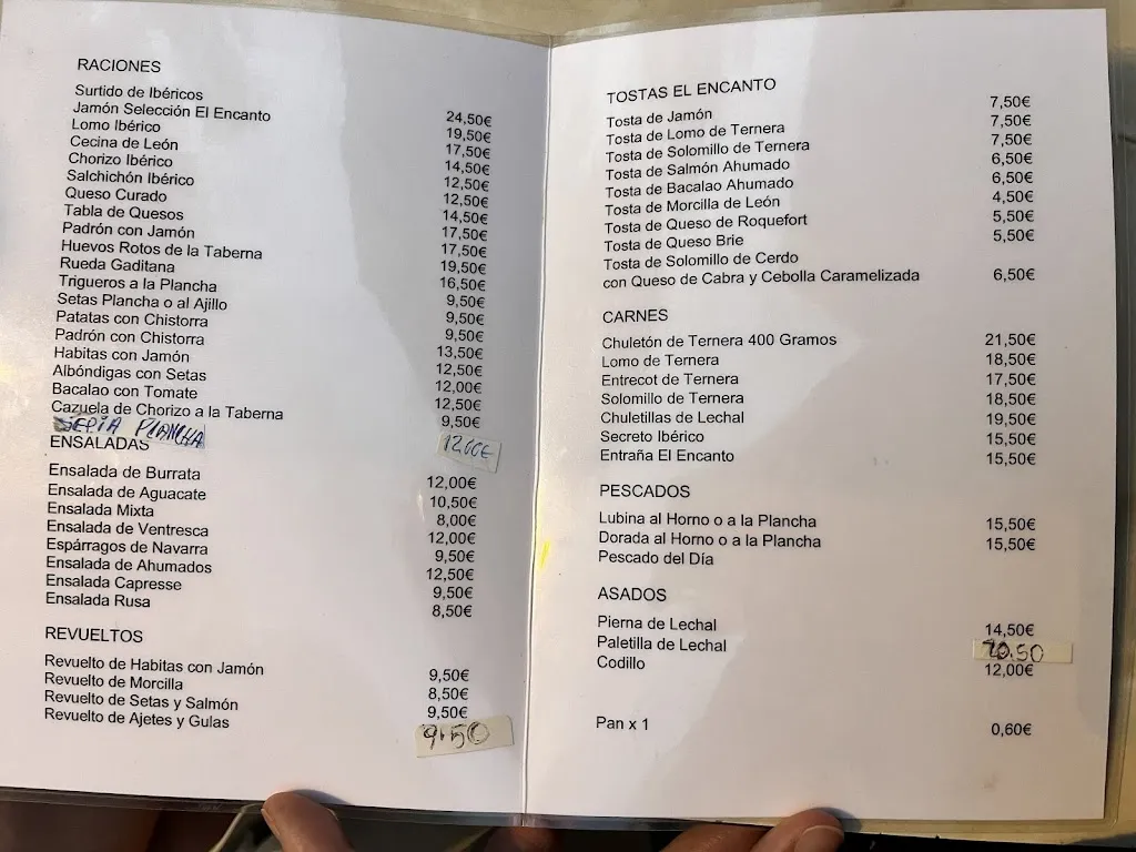 Menu_Taberna El Encanto_Torquemada_image_1