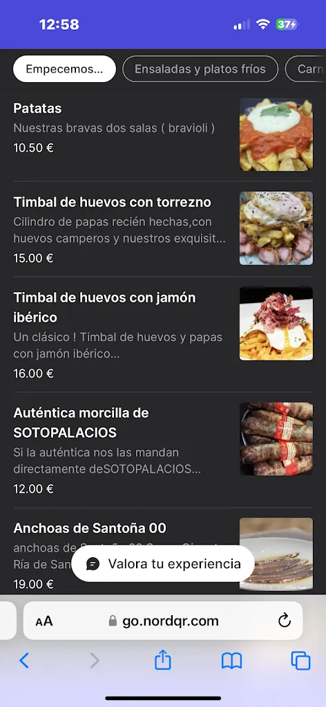 Menu_Restaurante La Cañita Madrid_Torquemada_image_2