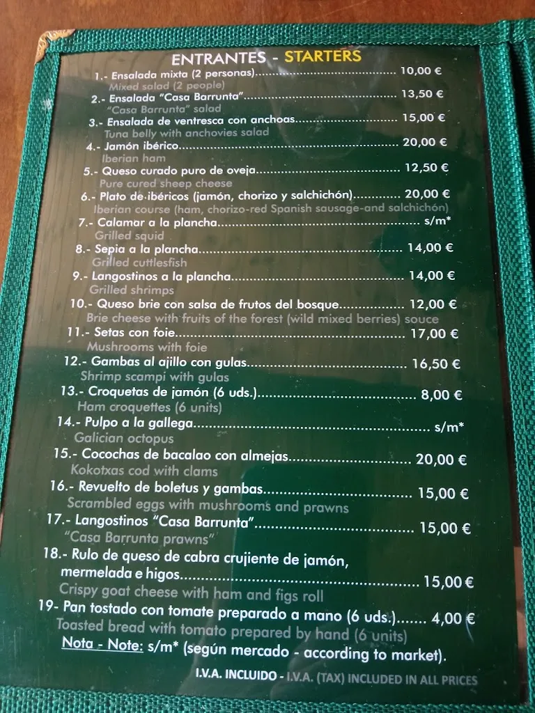 Menu_Restaurante Casa Barrunta_Villacidaler_image_1