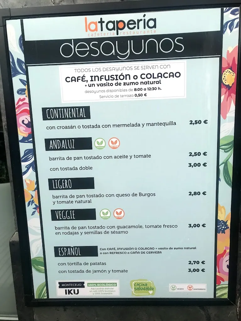 Menu_La Tapería VdB - restaurante y cafetería_Venta de Baños_image_3