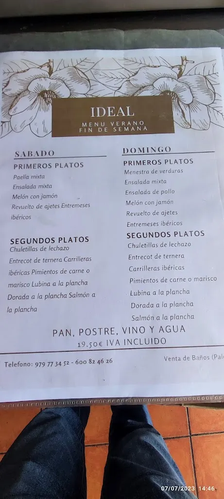 Menu_Bar- Restaurante Ideal_Venta de Baños_image_4