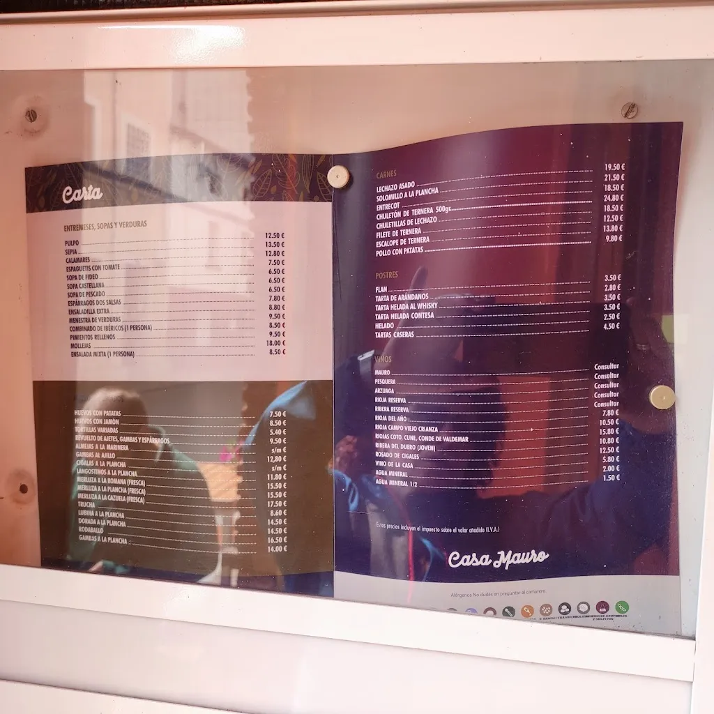 Menu_Casa Mauro_Velilla del Río Carrión_image_1