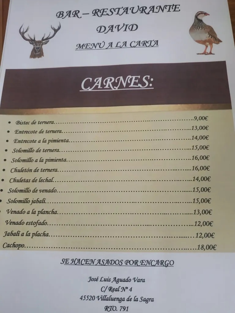 Menu_Bar restaurante David_Villaluenga de la Vega_image_1