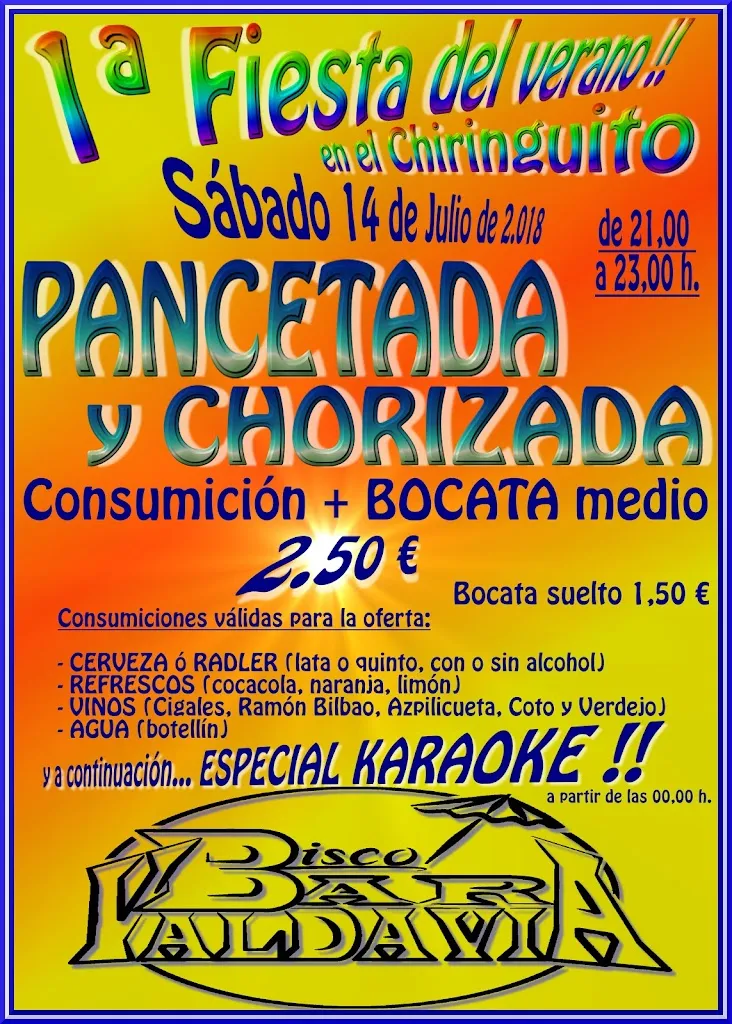 Menu_Disco Bar Valdavia_Villanuño de Valdavia_image_4