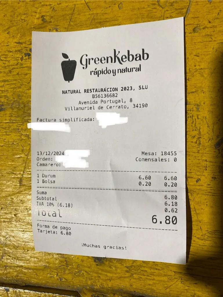Pablitz_Green Kebab | Rápido y Natural | Pizzería en Villamuriel de Cerrato_Villamuriel de Cerrato_review