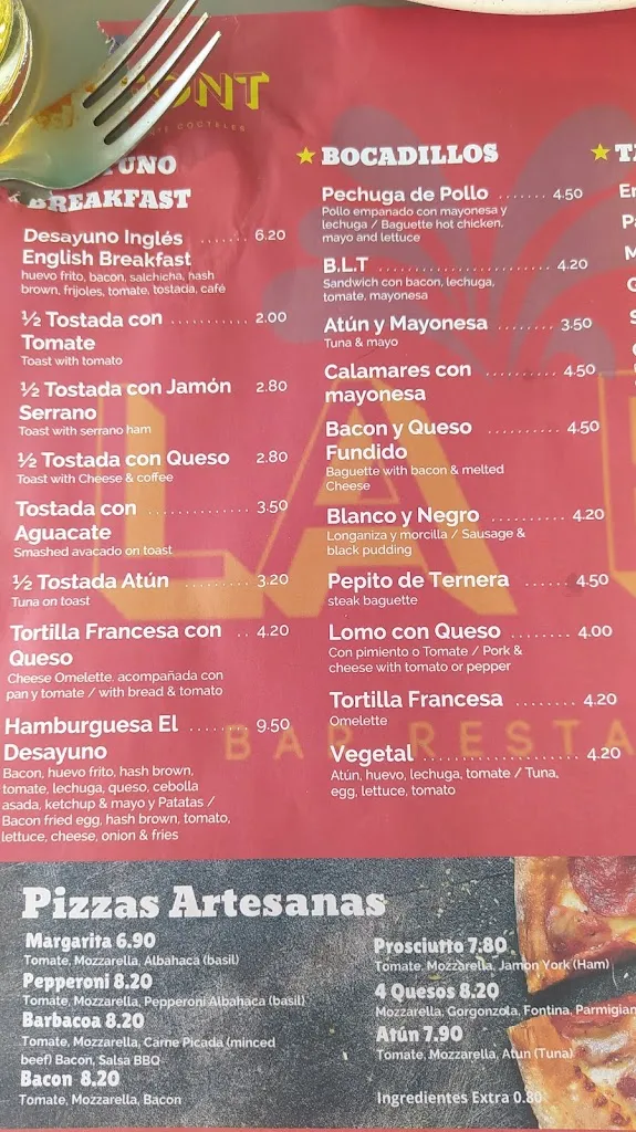 Menu_Restaurant La Font, cocas_Torremanzanas/Torre de les Maçanes la_image_2