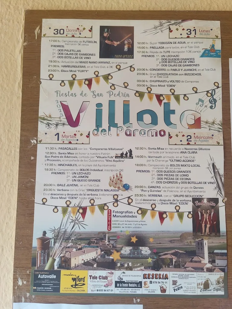 Menu_Bar Teleclub_Villota del Páramo_image_1