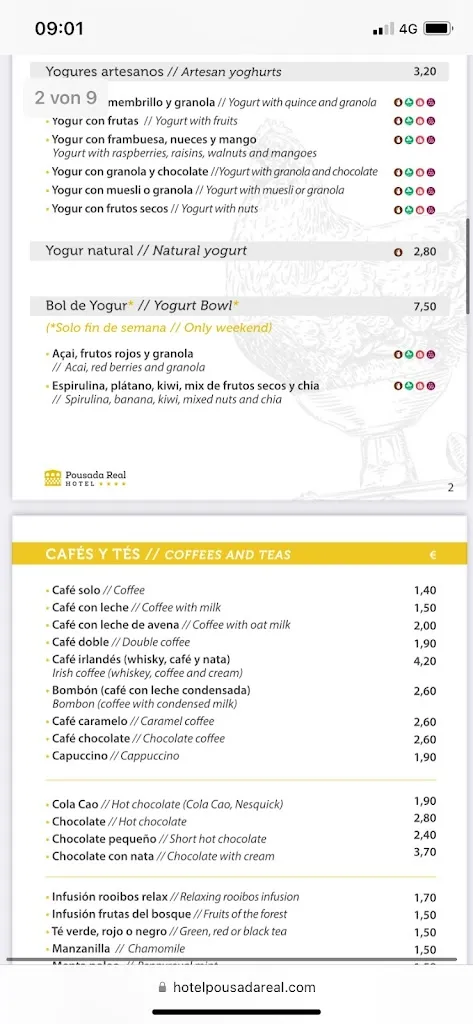 Menu_Cafetería Pousada Real_Caldas de Reis_image_3