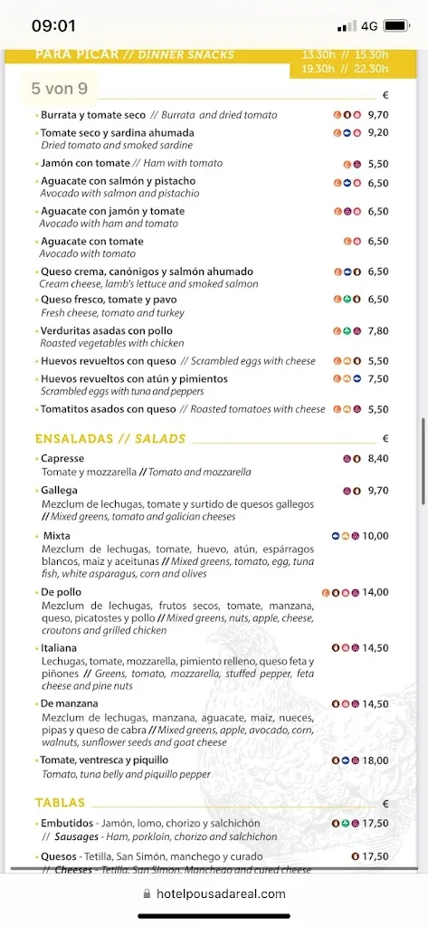 Menu_Cafetería Pousada Real_Caldas de Reis_image_4