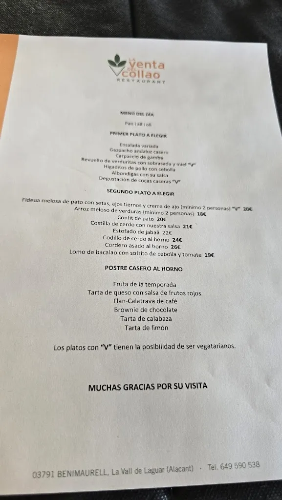 Menu_La Venta Del Collao_Vall de Laguar la_image_1