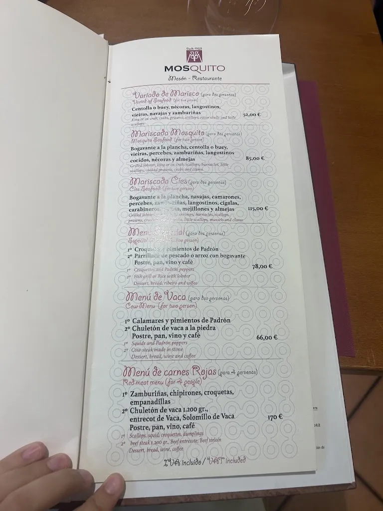 Menu_Restaurante El Mosquito_Baiona_immagine_2