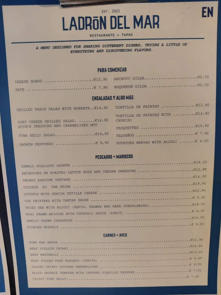 Menu_Ladron del Mar_Baiona_image_1