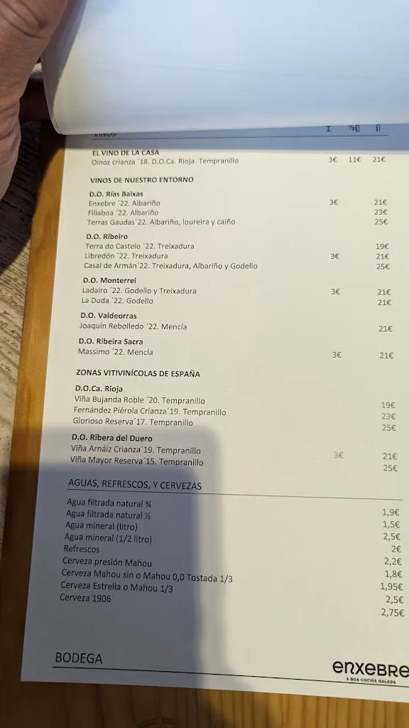 Menu_Restaurante Enxebre La Pinta_Baiona_immagine_4