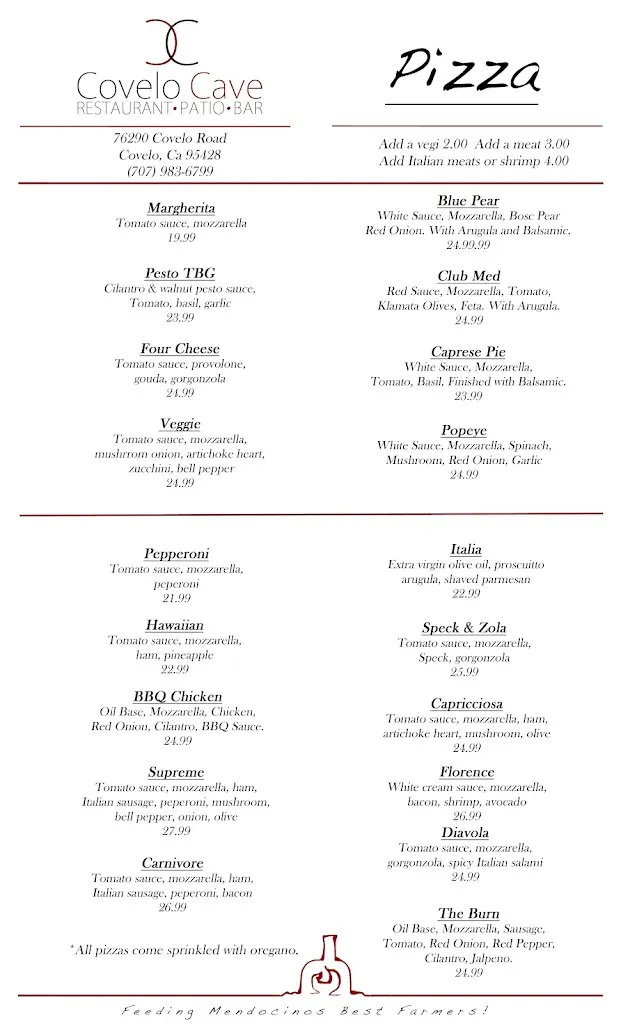 Menu_Covelo Cave_Covelo_image_2