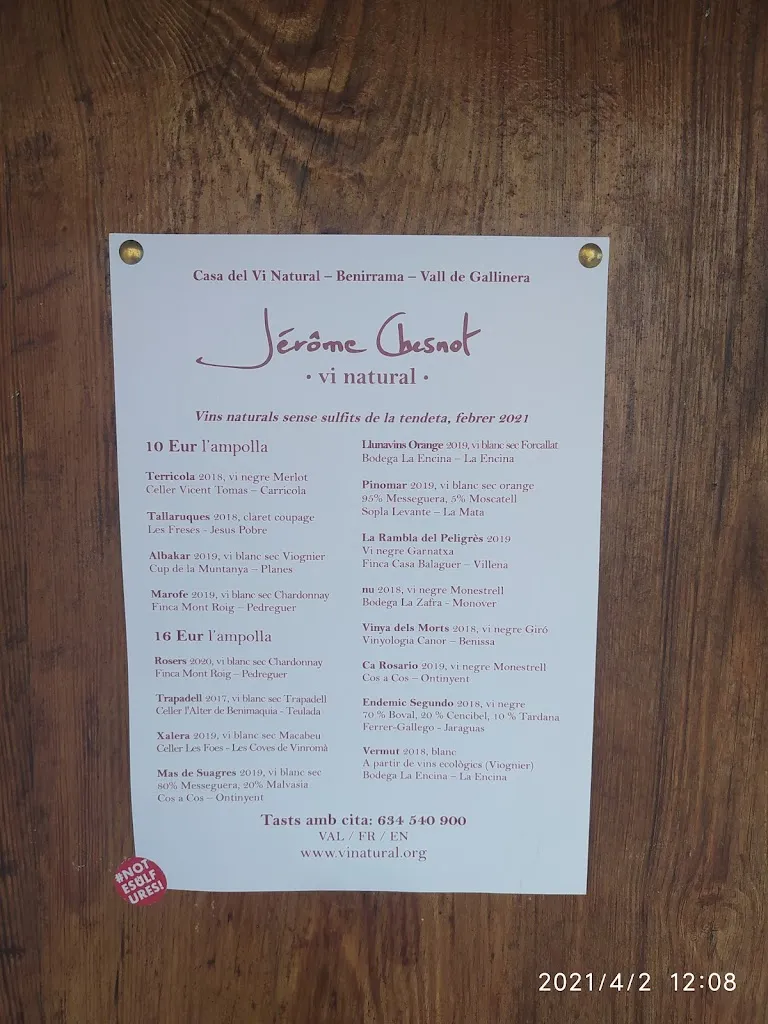 Menu_BAR ROCA_Vall de Gallinera_image_4