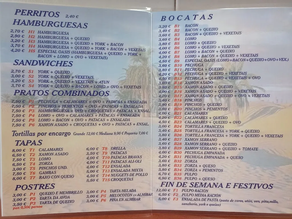 Menu_OASIS, taperia bocateria._Catoira_image_1