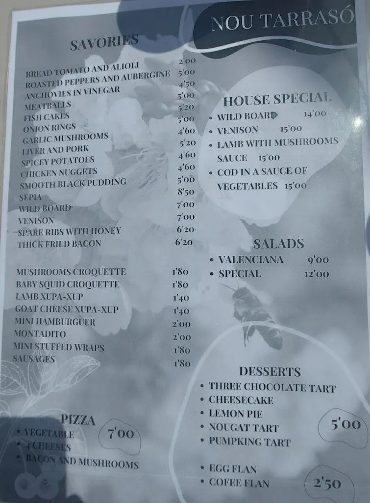 Menu_Nou Tarrasó BENIALÍ_Vall de Gallinera_image_1