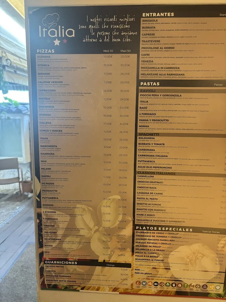 Menu_Italia Café & Restaurant - Pizzeria Cambados_Cambados_image_3