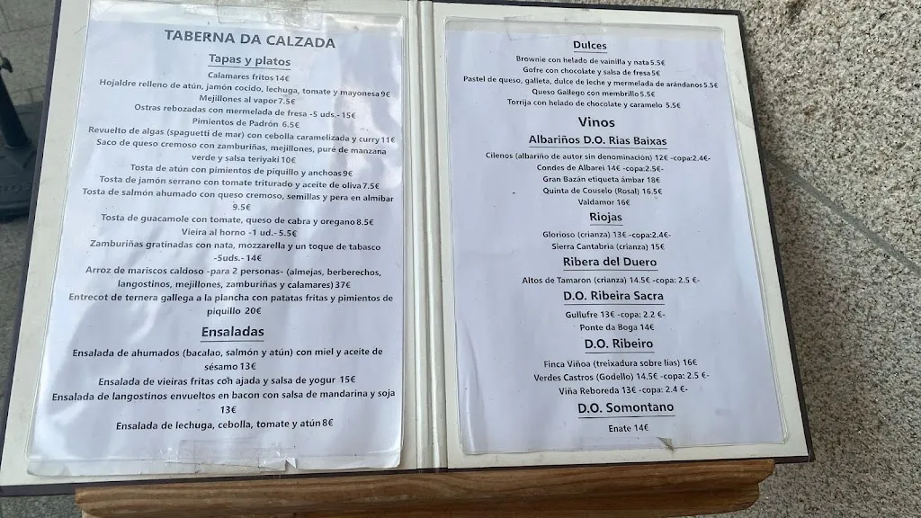 Menu_Taberna Da Calzada_Cambados_image_1