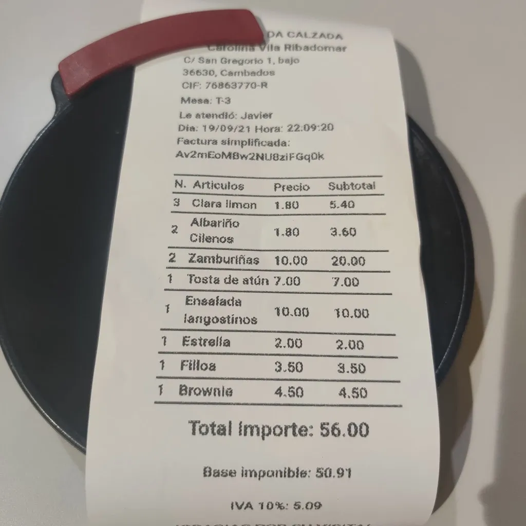 Carolina Hidalgo Jiménez_Restaurante Maria Jose_Cambados_review