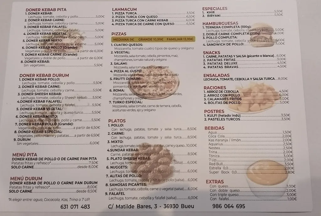 Menu_King Turquia Doner Kebab_Bueu_image_1
