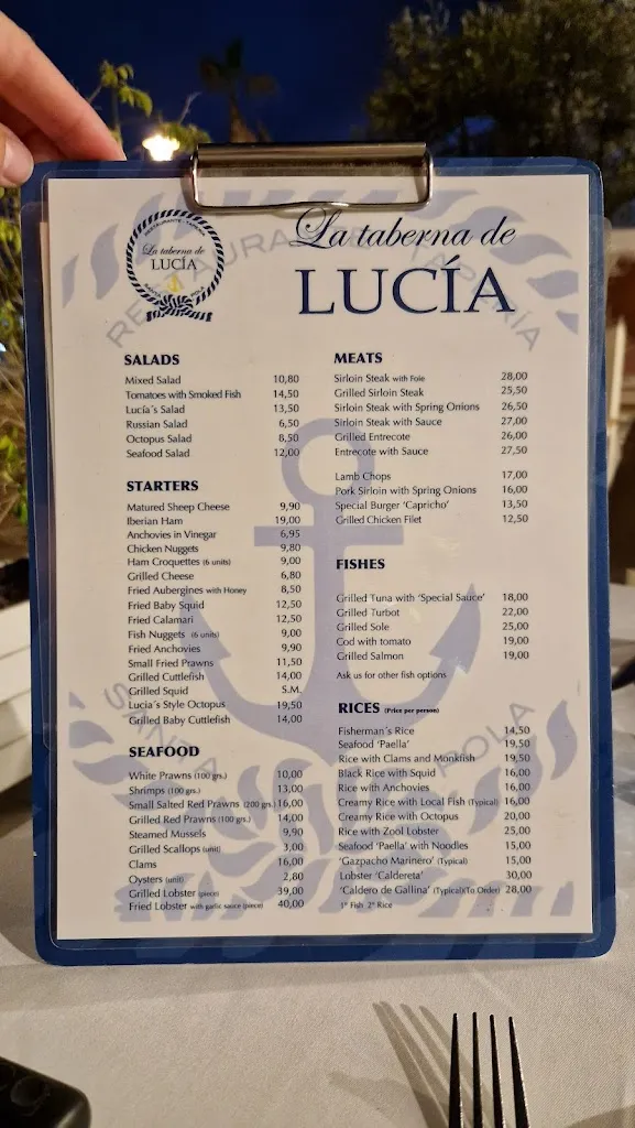 Menu_La taberna de Lucia_Santa Pola_image_1
