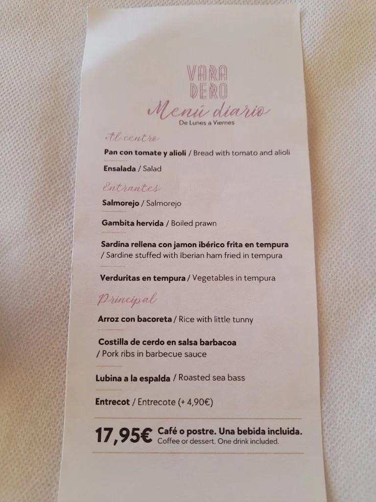 Menu_Varadero Restaurant | Santa Pola | Alacant_Santa Pola_image_2