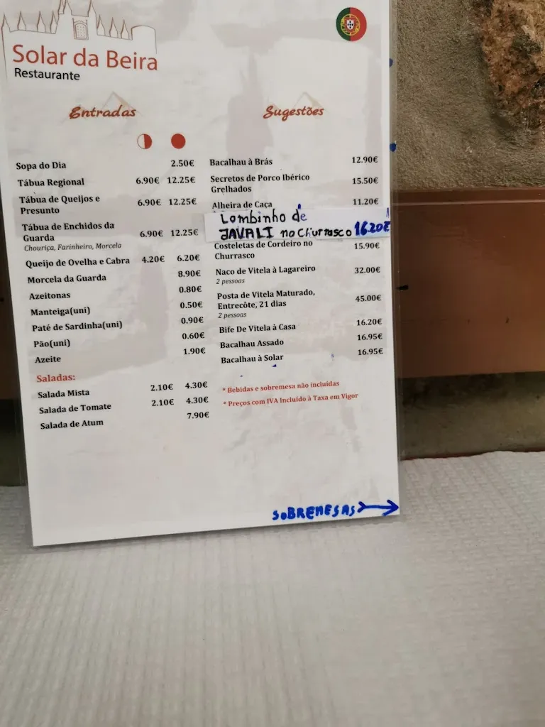 Menu_Solar da Beira_Guarda A_image_1