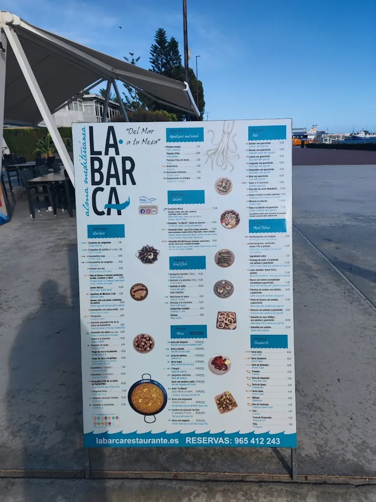 Menu_Restaurant La Barca_Santa Pola_immagine_3