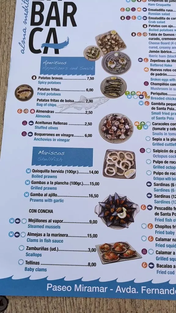 Menu_Restaurant La Barca_Santa Pola_immagine_4