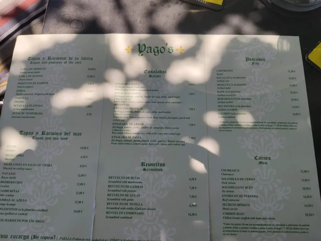 Menu_Yago's Pub Restaurante_Mondariz_image_2