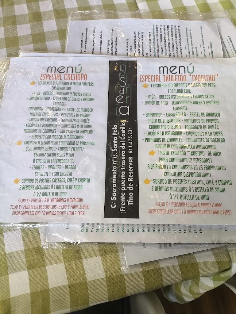 Menu_La Sidrería de Santa Pola. Restaurante Asturiano_Santa Pola_image_4