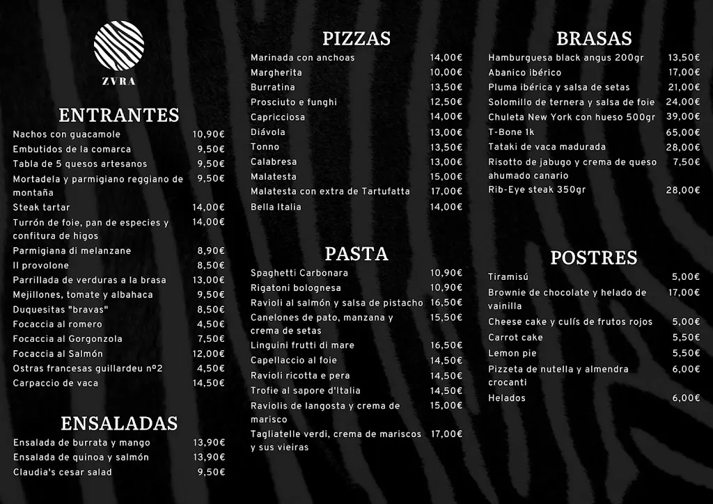 Menu_Zbra Restaurante_Santa Pola_image_1