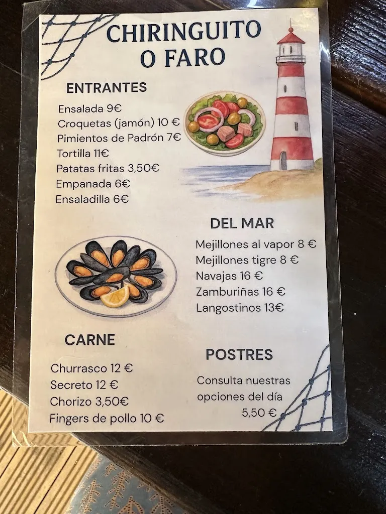 Menu_Chiringuito O Faro_Illa de Arousa A_image_1