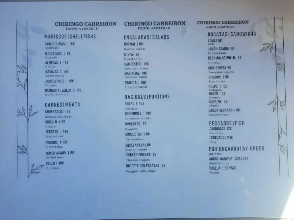 Menu_Chiringuito Praia Xestira_Illa de Arousa A_image_3