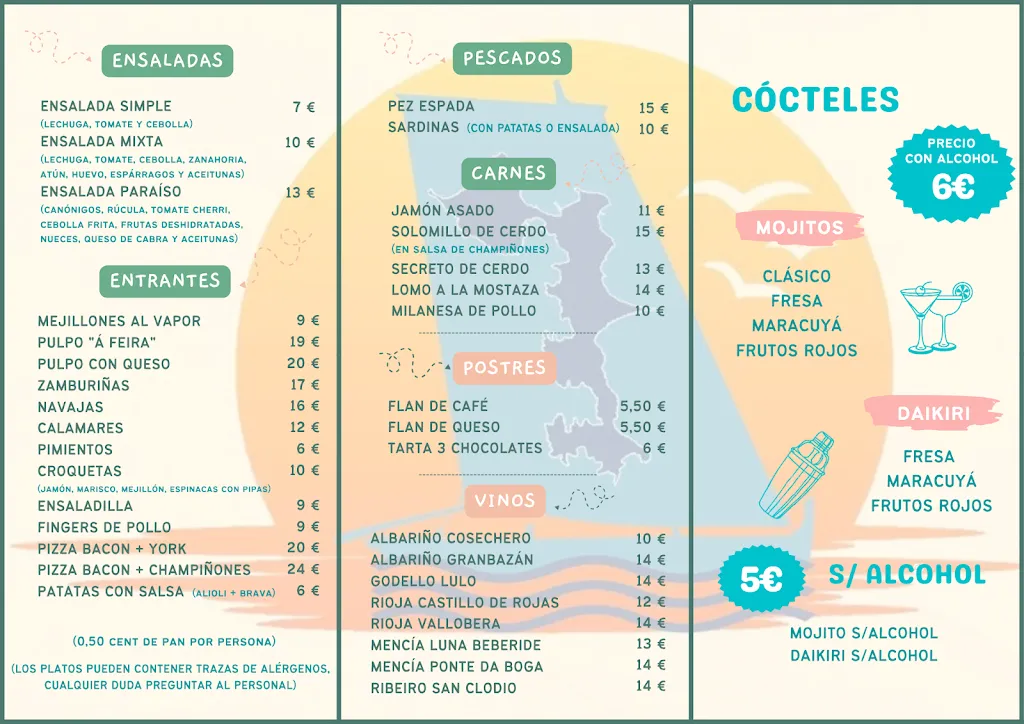 Menu_Chiringuito O Paraíso_Illa de Arousa A_image_1