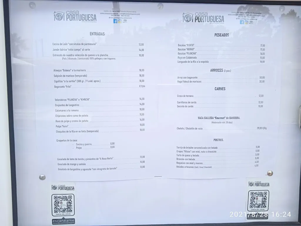 Menu_Restaurante Casa Portuguesa_Meaño_image_1
