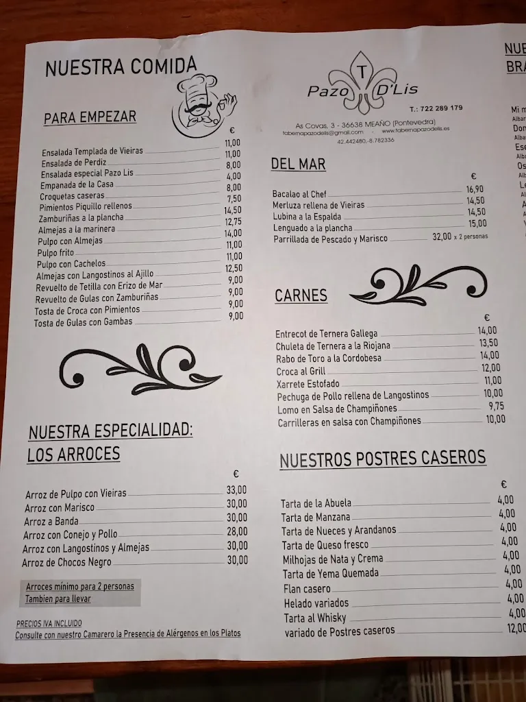 Menu_Pazo de Lis Taberna Rural_Meaño_image_4