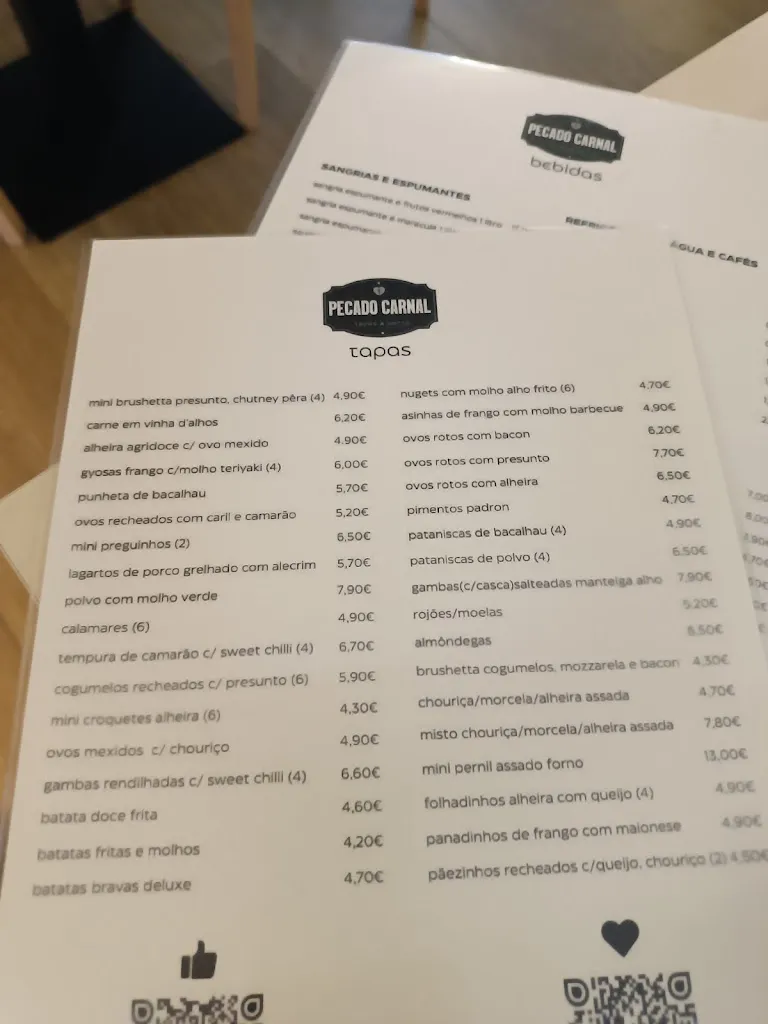 Menu_Pecado Carnal - Tapas & Wine - Gondomar_Gondomar_image_3