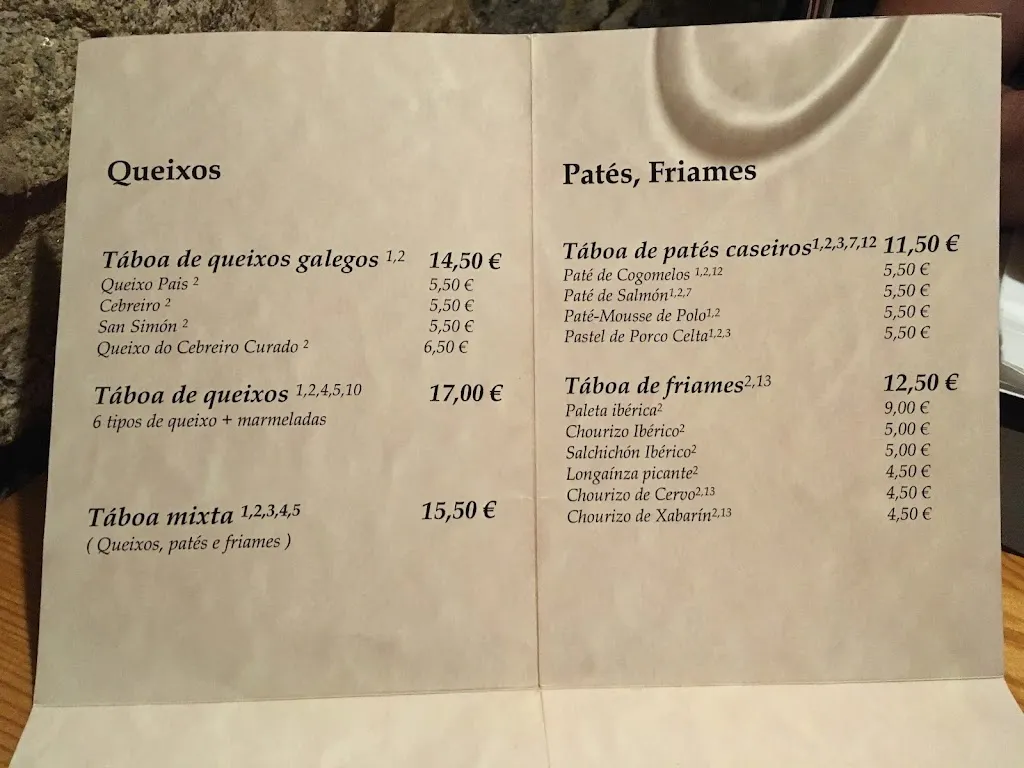 Menu_Taberna O Lagar en Eiras_O Rosal_immagine_1