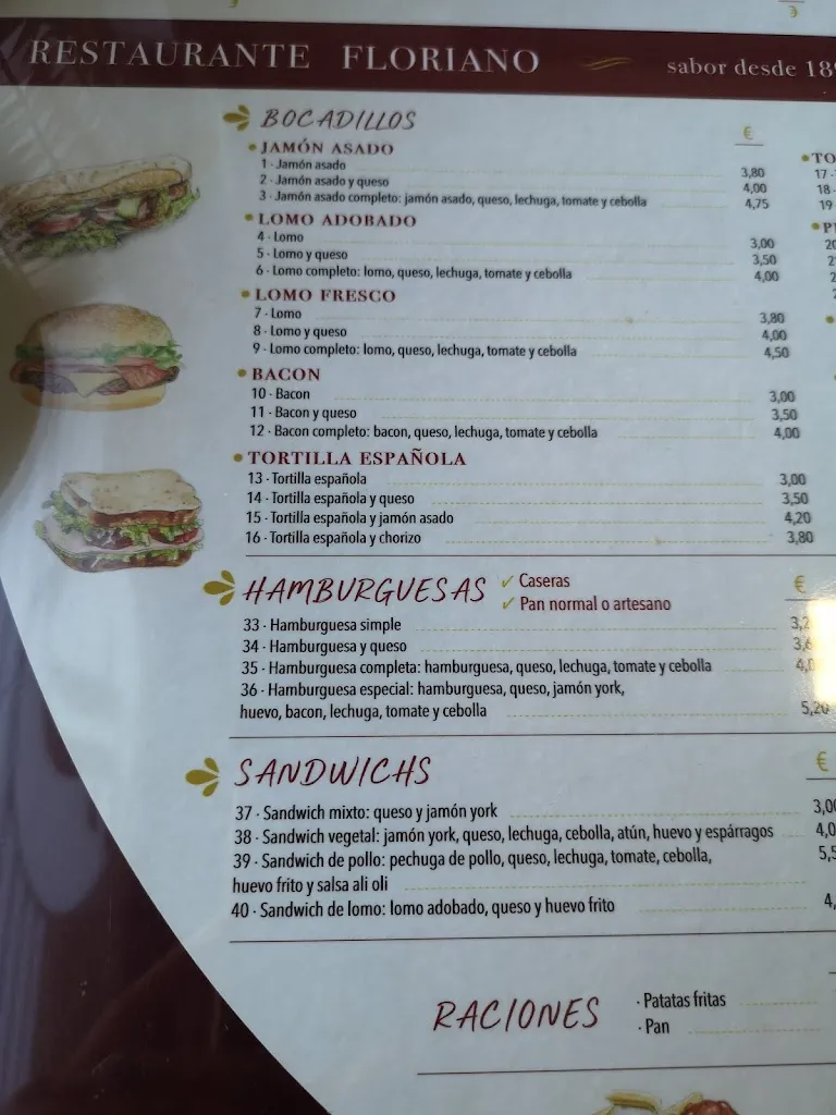 Menu_Cafe - Bar Restaurante Floriano_Mos_image_1