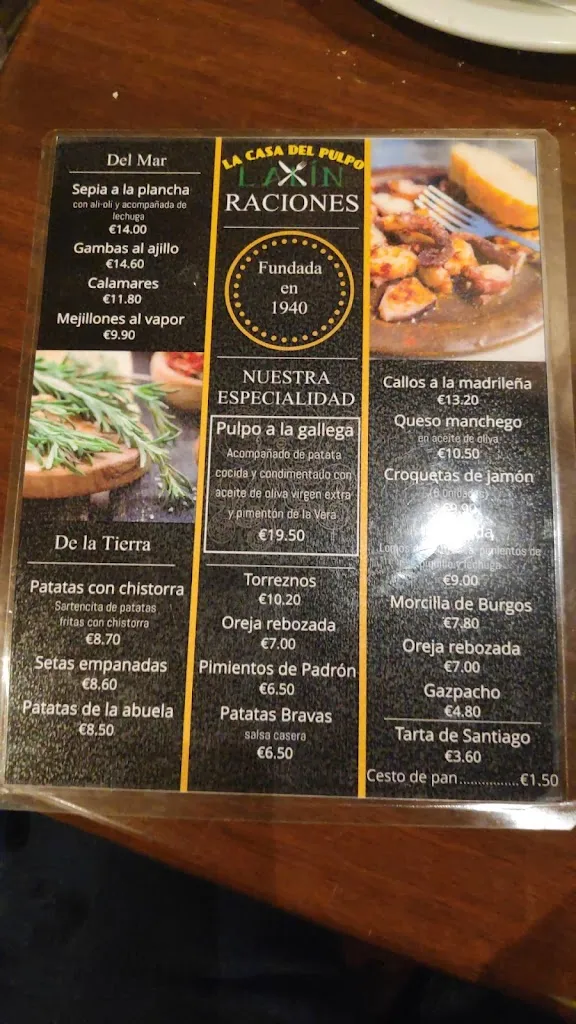 Menu_Lalín Casa del Pulpo_Lalín_image_1