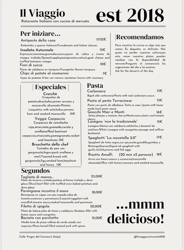 Menü_Il viaggio_Santa Pola_Bild_1