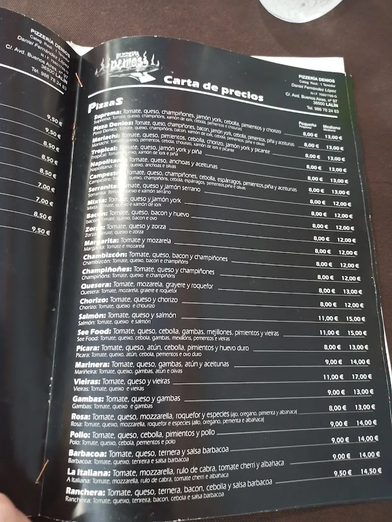 Menu_Restaurante Denios Pizzaría_Lalín_image_1
