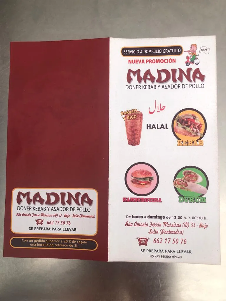 Menu_Madina Doner Kebab Lalín  - A mellor salsa do mundo - Temos Hamburguesa_Lalín_image_2