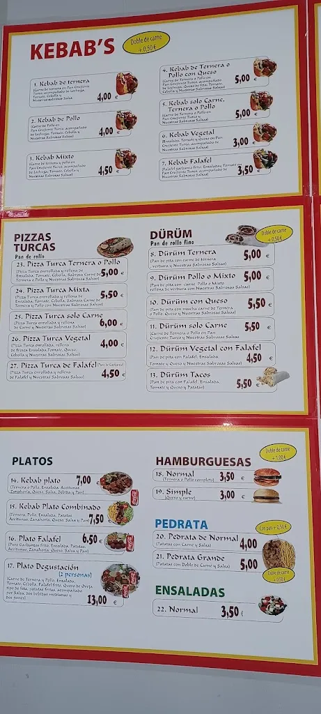 Menu_BEST DONER KEBAB CENTRO COMERCIAL PONTIÑAS_Lalín_image_3