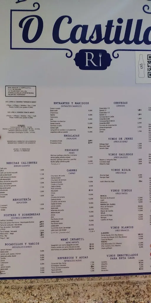 Menu_Bar asador O Castilla_Ponte Caldelas_image_2