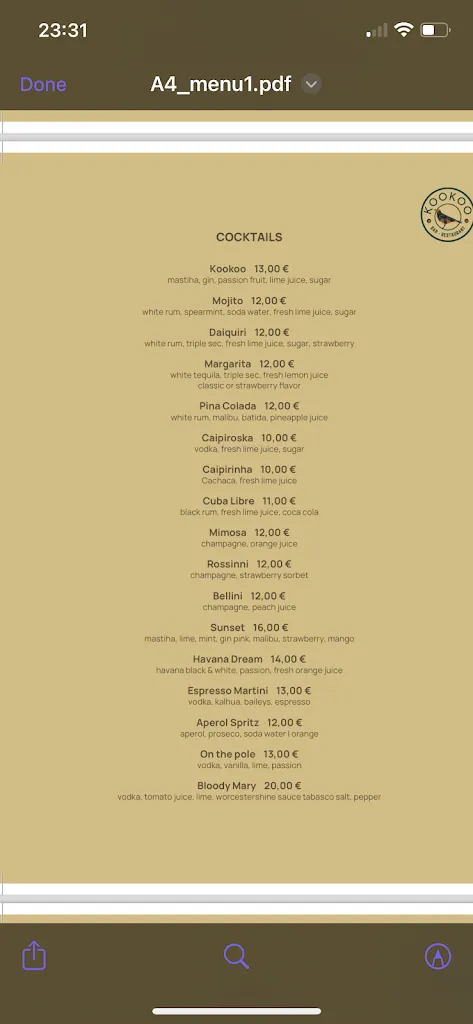 Menu_KooKoo Bar Restaurant Rooftop_Oia_image_4